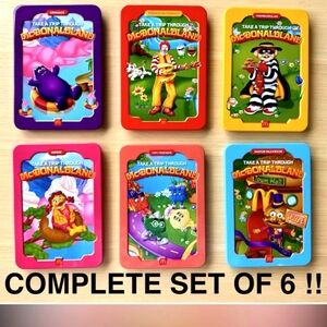FULL SET complete McDonalds Mcdonaldland souvenir tin box adult happy meal All 6